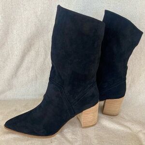 NWOT-Beast Fashion Black Faux Suede Boots, sz 8